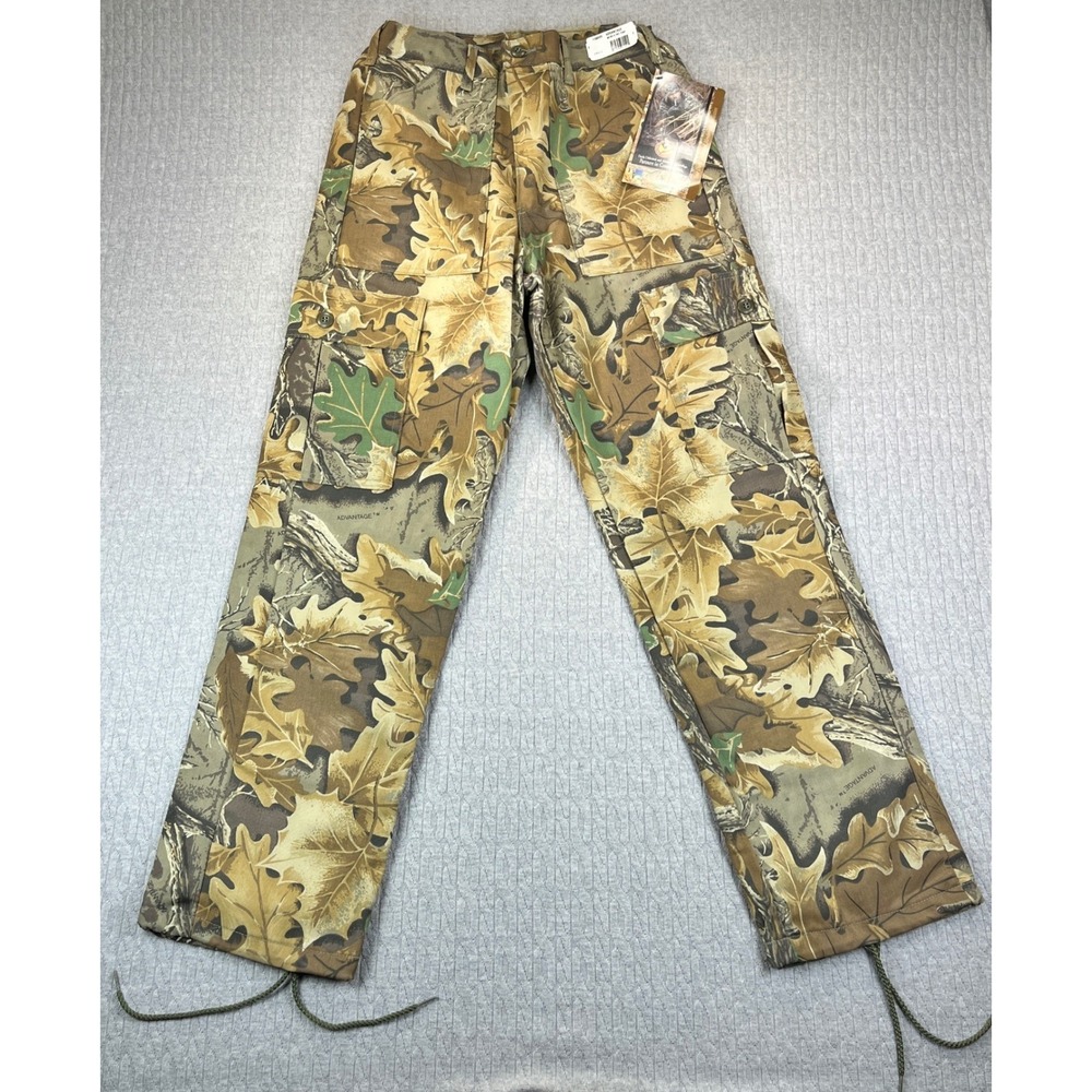 New Advantage Camo Cargo Pants Men Small Advantage Timber 6 Pocket Hunting